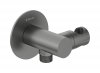 Deante Silia Przyłącze węża z uchwytem titanium NQSD57K